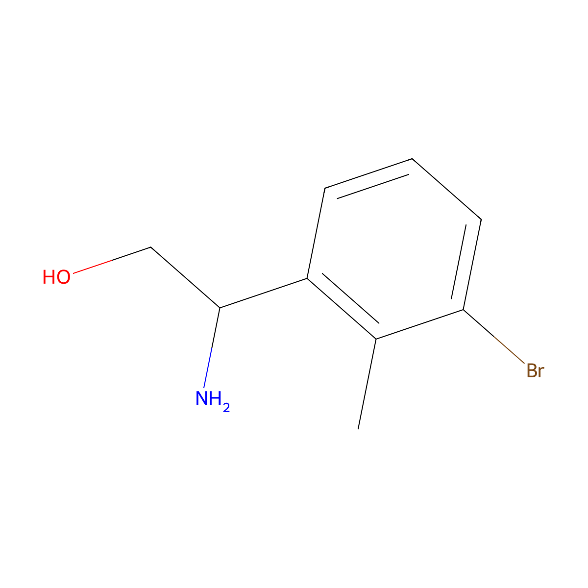 (r)-2-Amino-2-(3-bromo-2-methylphenyl)ethan-1-ol molecular structure, CAS 1212905-62-8