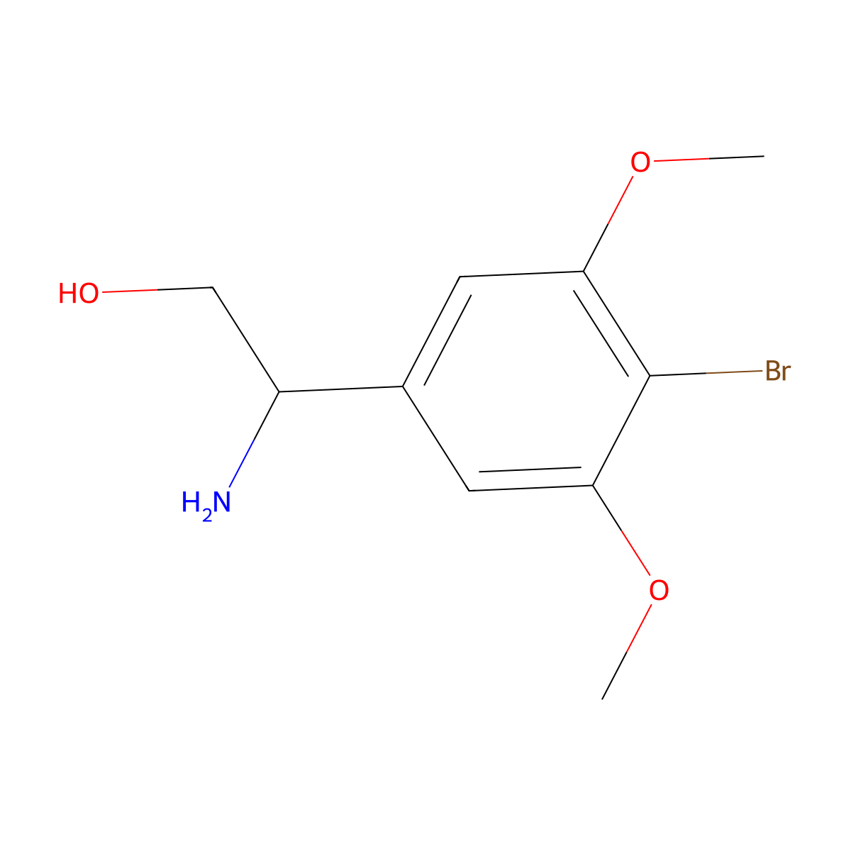 (2R)-2-Amino-2-(4-bromo-3,5-dimethoxyphenyl)ethan-1-OL molecular structure, CAS 1212908-42-3