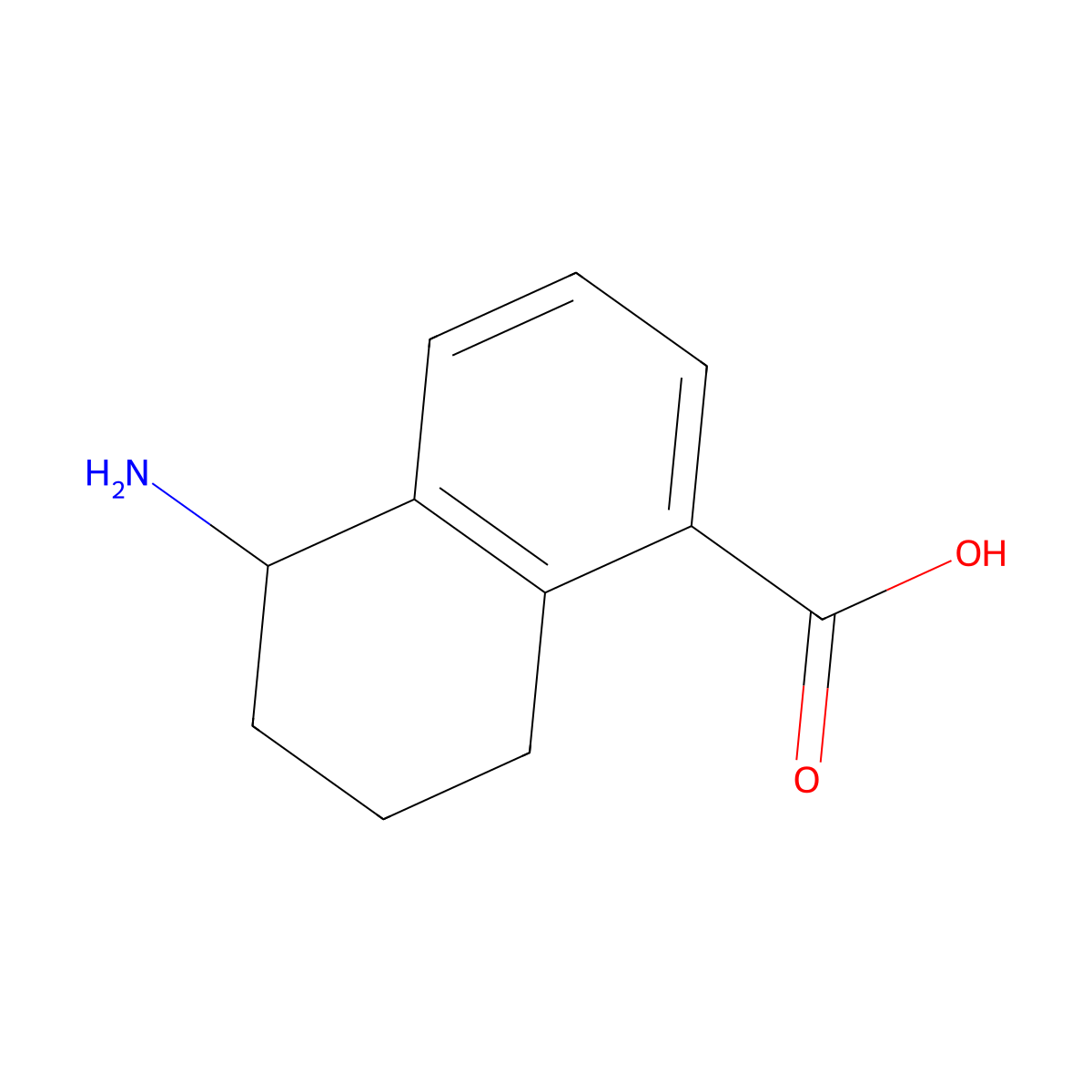 (S)-5-amino-5,6,7,8-tetrahydronaphthalene-1-carboxylic acid hydrochloride molecular structure, CAS 1212908-93-4