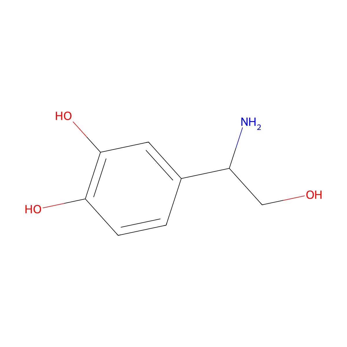 4-[(1R)-1-Amino-2-hydroxyethyl]benzene-1,2-diol molecular structure, CAS 1212909-54-0