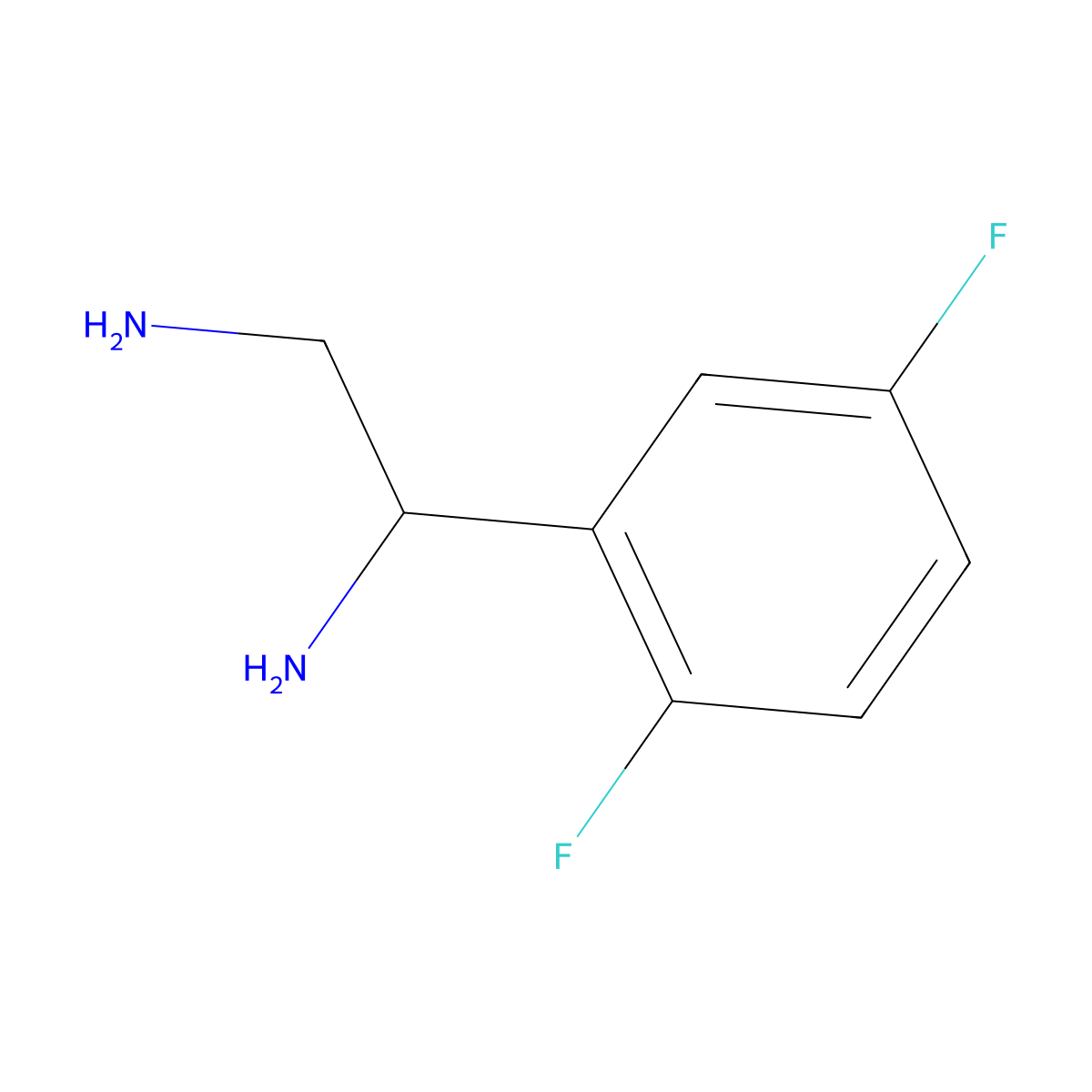 (1R)-1-(2,5-Difluorophenyl)ethane-1,2-diamine molecular structure, CAS 1212911-73-3
