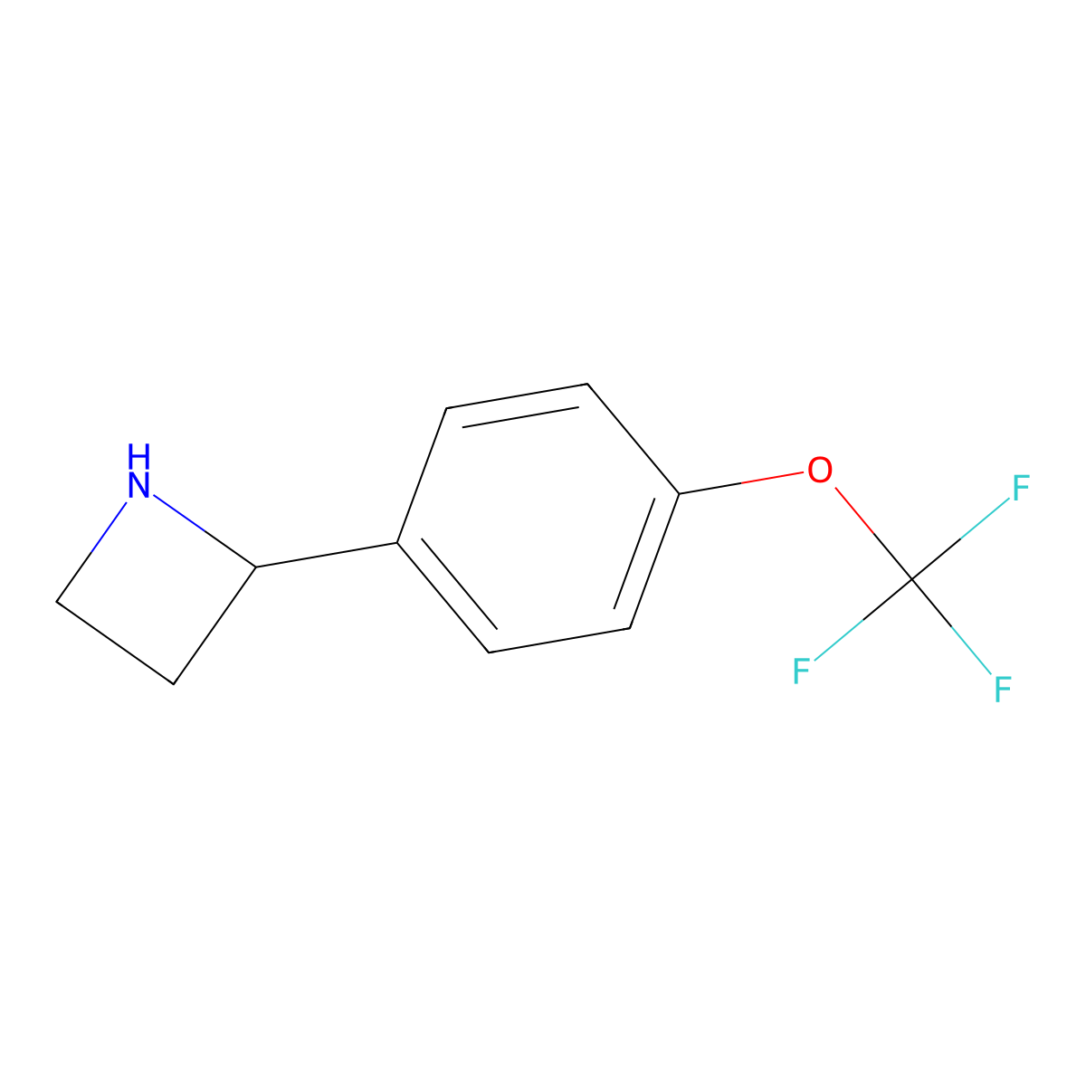 (R)-2-(4-(Trifluoromethoxy)phenyl)azetidine molecular structure, CAS 1212911-76-6