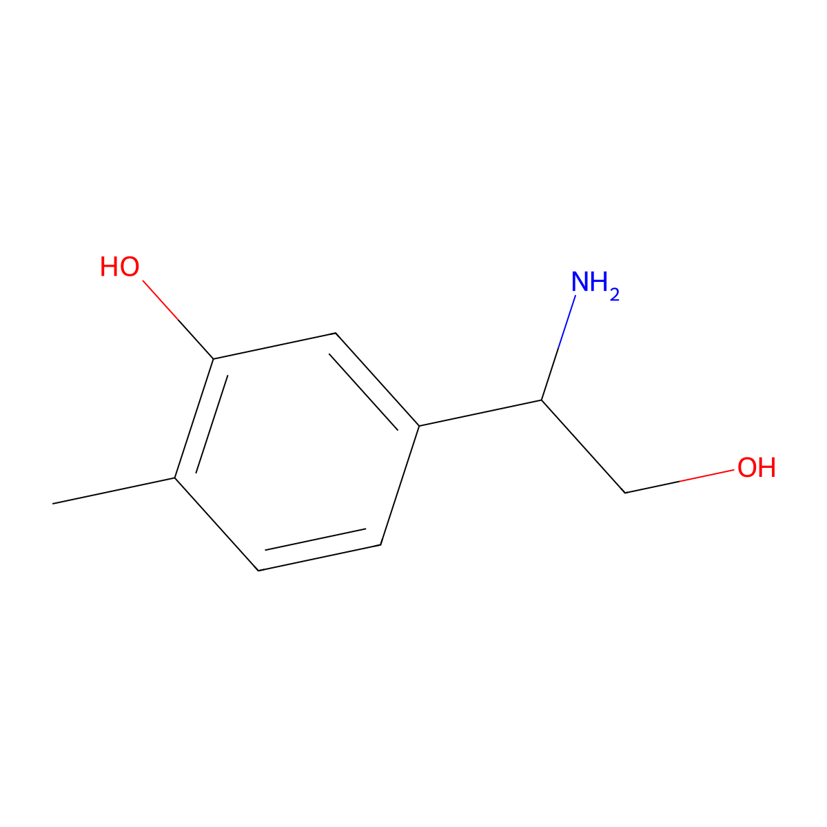 5-[(1R)-1-Amino-2-hydroxyethyl]-2-methylphenol molecular structure, CAS 1212915-29-1