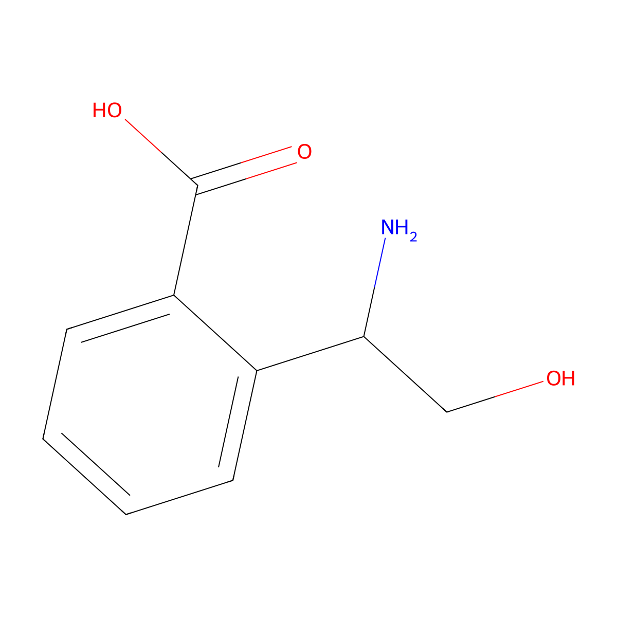 (R)-2-(1-Amino-2-hydroxyethyl)benzoic acid molecular structure, CAS 1212915-54-2