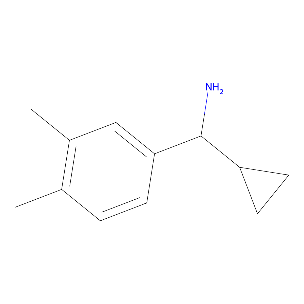 (S)-cyclopropyl(3,4-dimethylphenyl)methanamine molecular structure, CAS 1212915-58-6