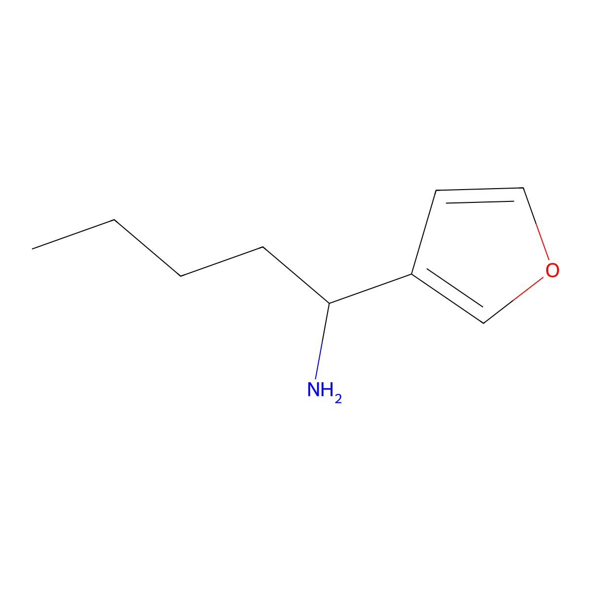 (1S)-1-(3-Furyl)pentylamine molecular structure, CAS 1212915-97-3