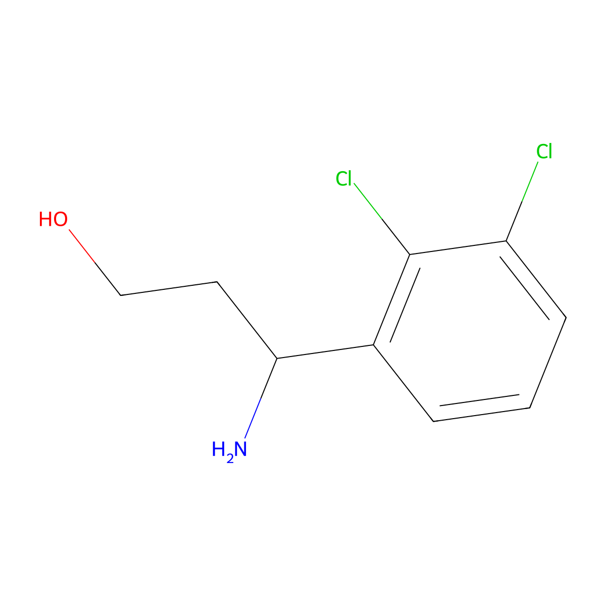 (3S)-3-Amino-3-(2,3-dichlorophenyl)propan-1-OL molecular structure, CAS 1212919-61-3