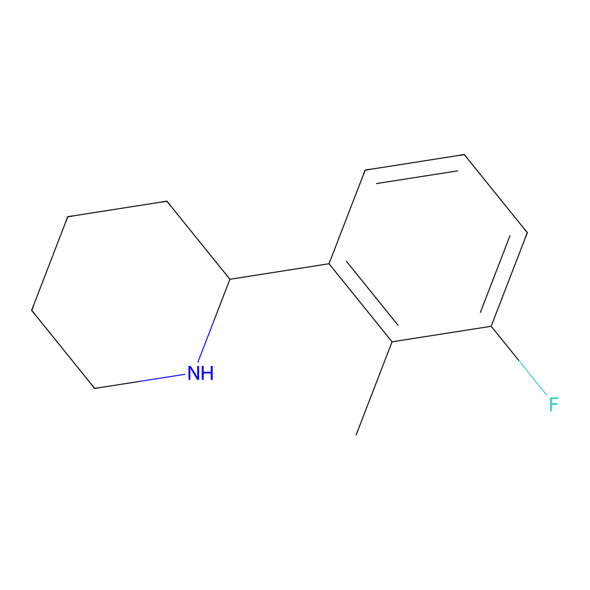 (S)-2-(3-Fluoro-2-methylphenyl)piperidine molecular structure, CAS 1212920-77-8