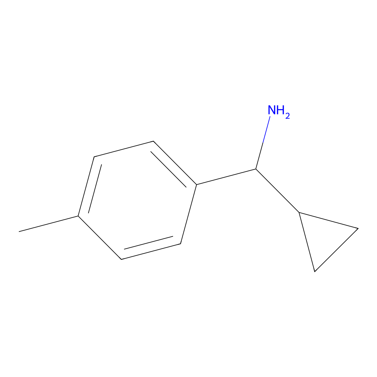 (S)-Cyclopropyl(p-tolyl)methanamine molecular structure, CAS 1212921-28-2
