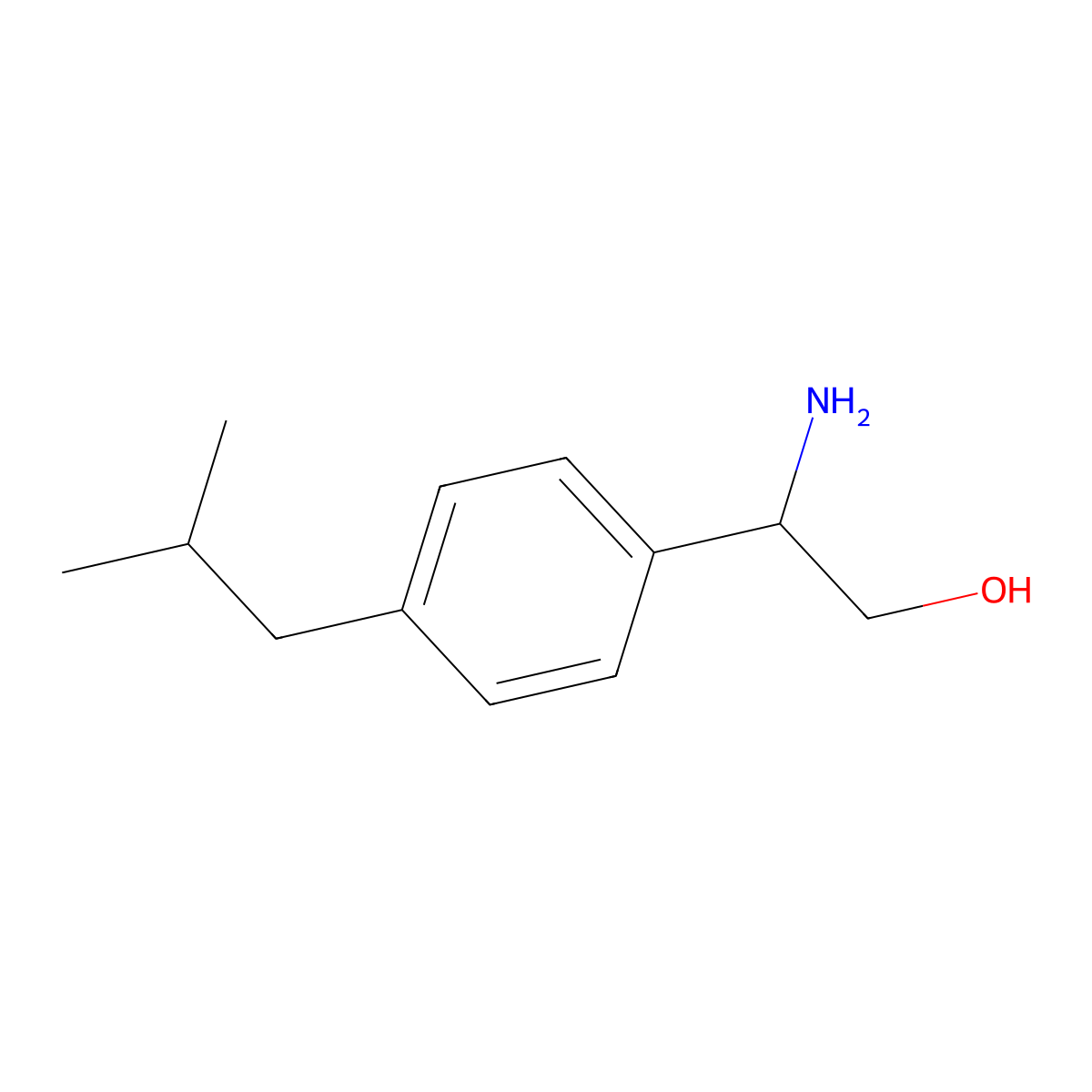(s)-2-Amino-2-(4-isobutylphenyl)ethan-1-ol molecular structure, CAS 1212922-16-1