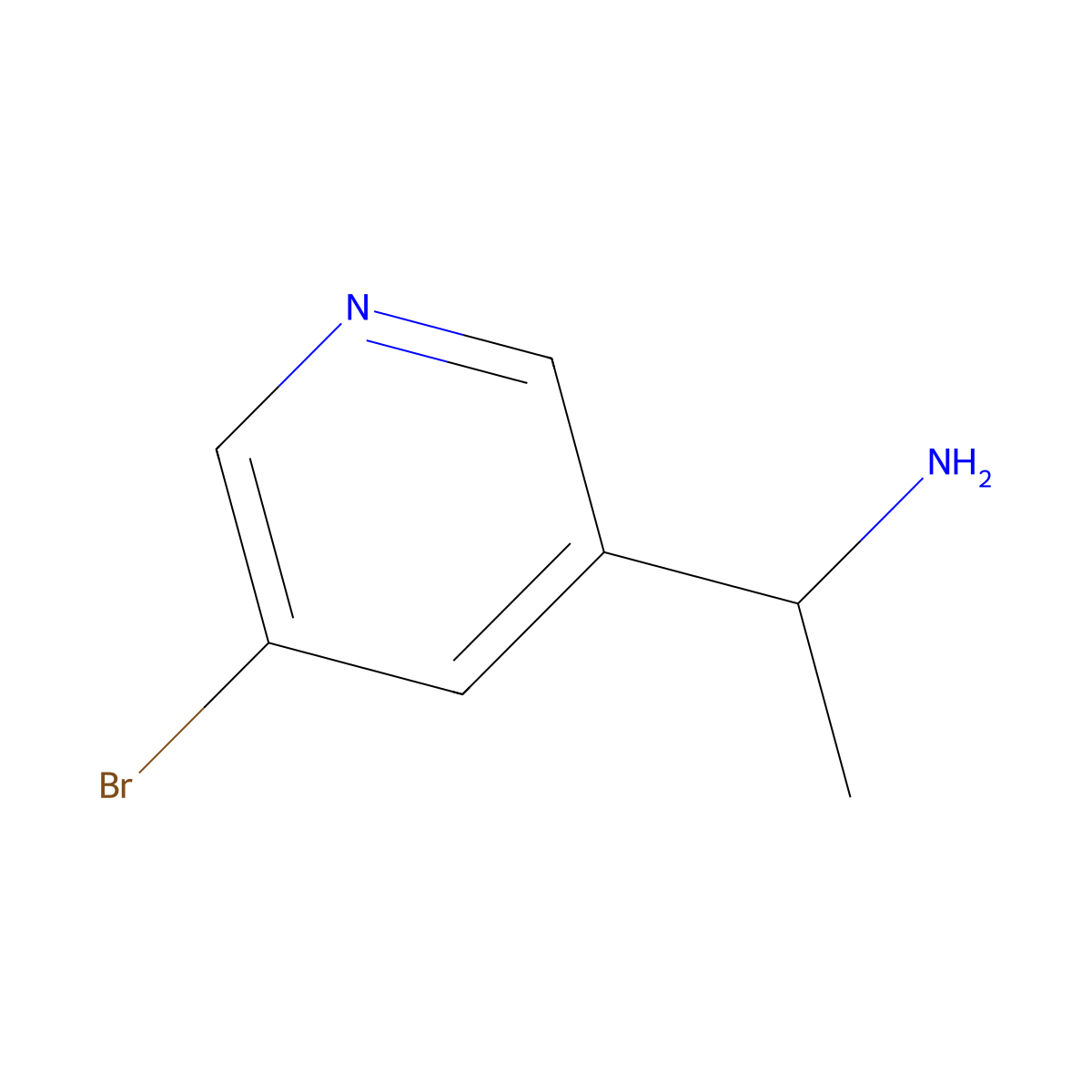 (S)-1-(5-Bromopyridin-3-yl)ethanamine molecular structure, CAS 1212922-30-9