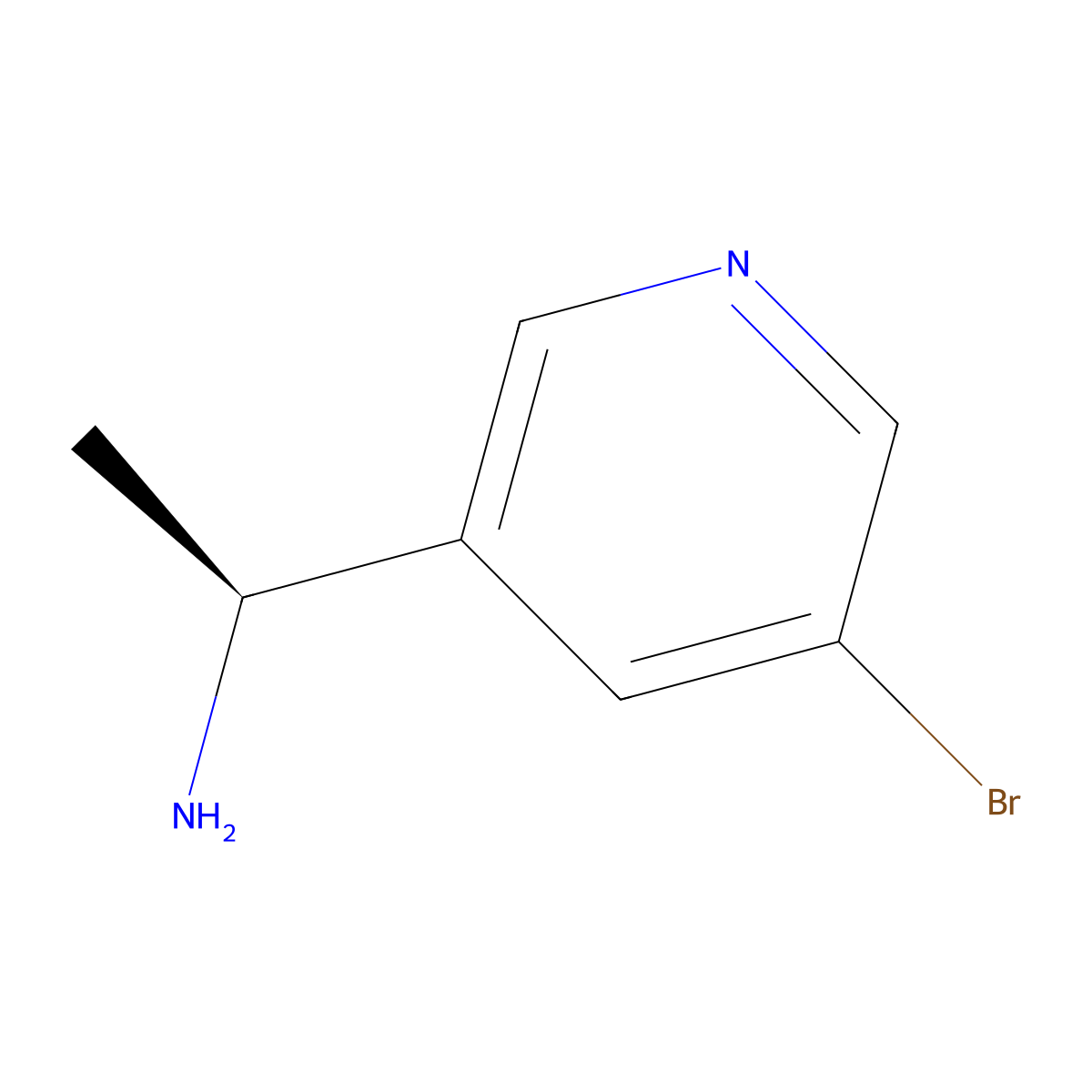 (S)-1-(5-Bromopyridin-3-yl)ethanamine molecular structure, CAS 1212922-30-9
