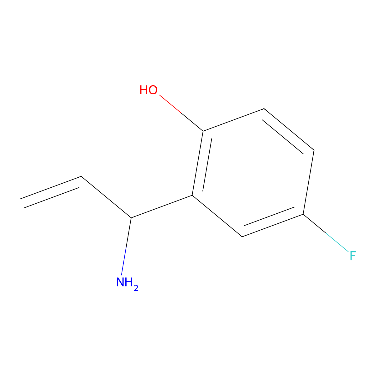 (S)-2-(1-Aminoallyl)-4-fluorophenol hydrochloride molecular structure, CAS 1212926-01-6