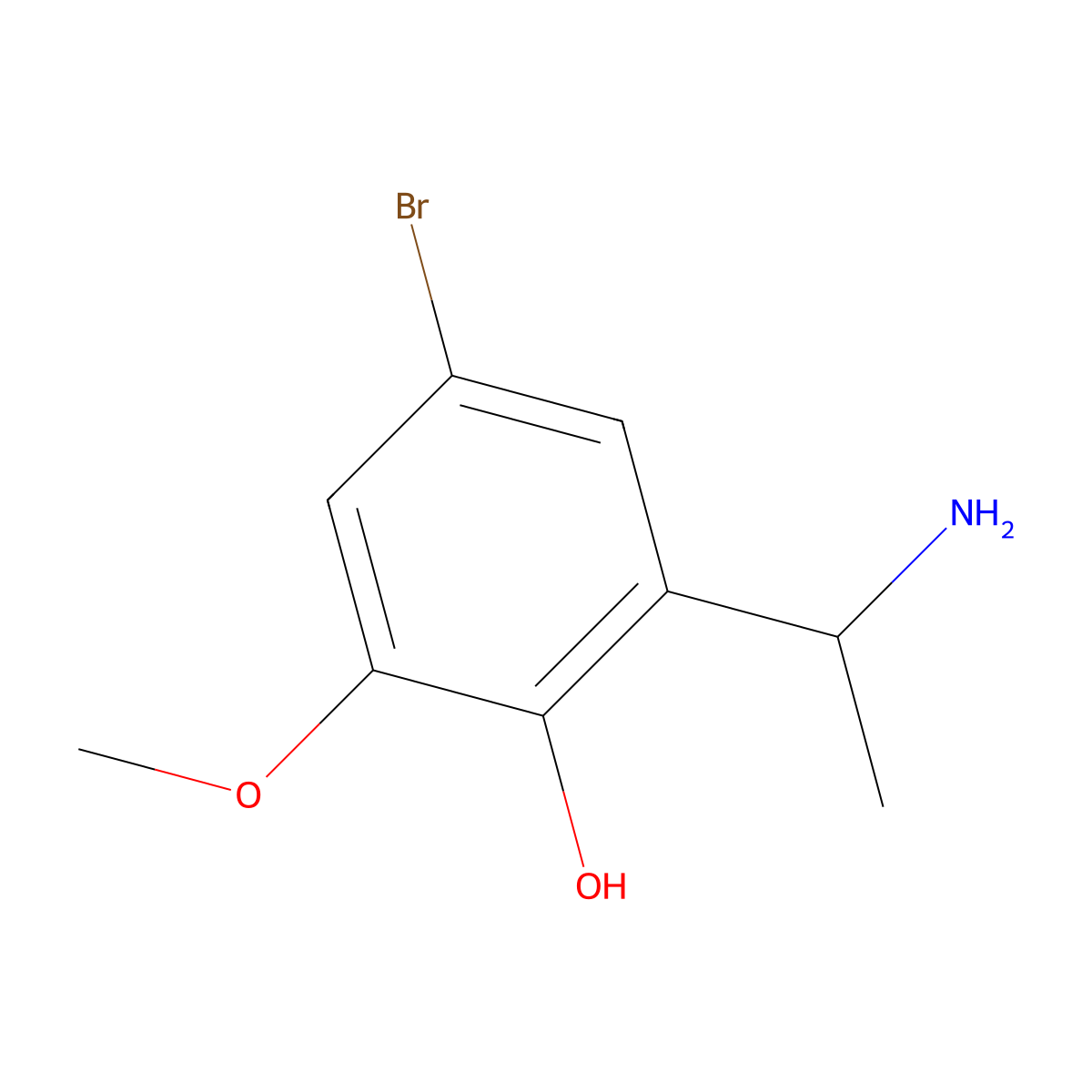 2-[(1r)-1-Aminoethyl]-4-bromo-6-methoxyphenol molecular structure, CAS 1212926-43-6