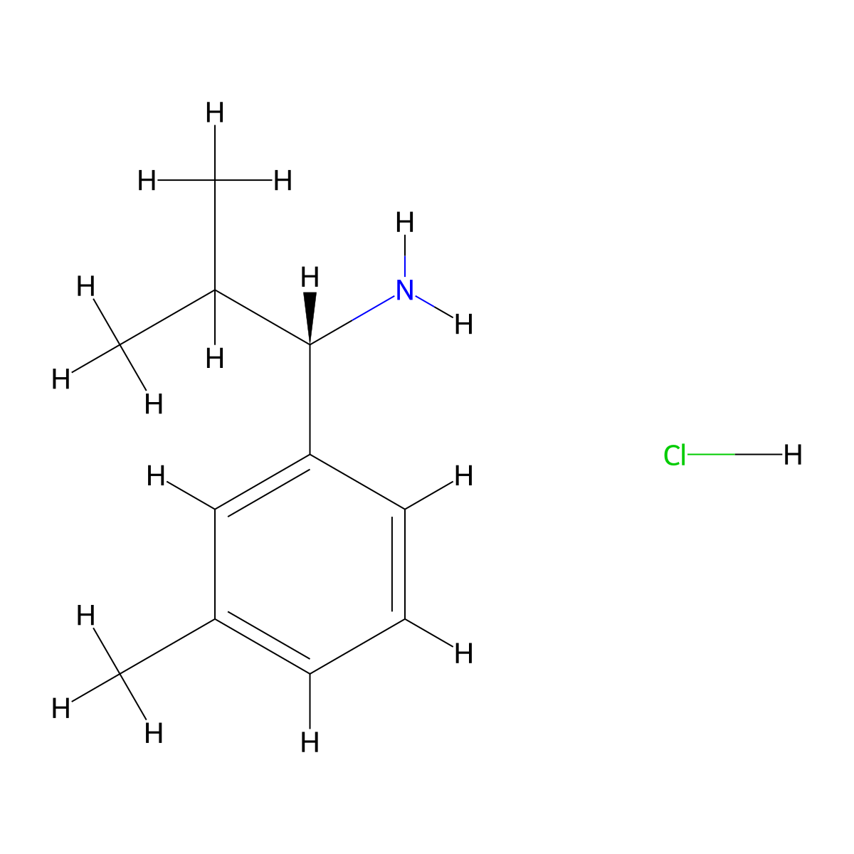 (S)-2-Methyl-1-(m-tolyl)propan-1-amine hydrochloride molecular structure, CAS 1212927-90-6