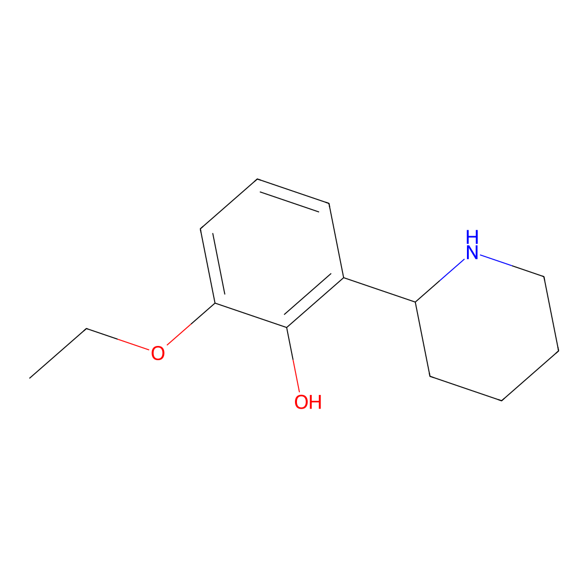 2-Ethoxy-6-(2S)-2-piperidinylphenol molecular structure, CAS 1212928-58-9