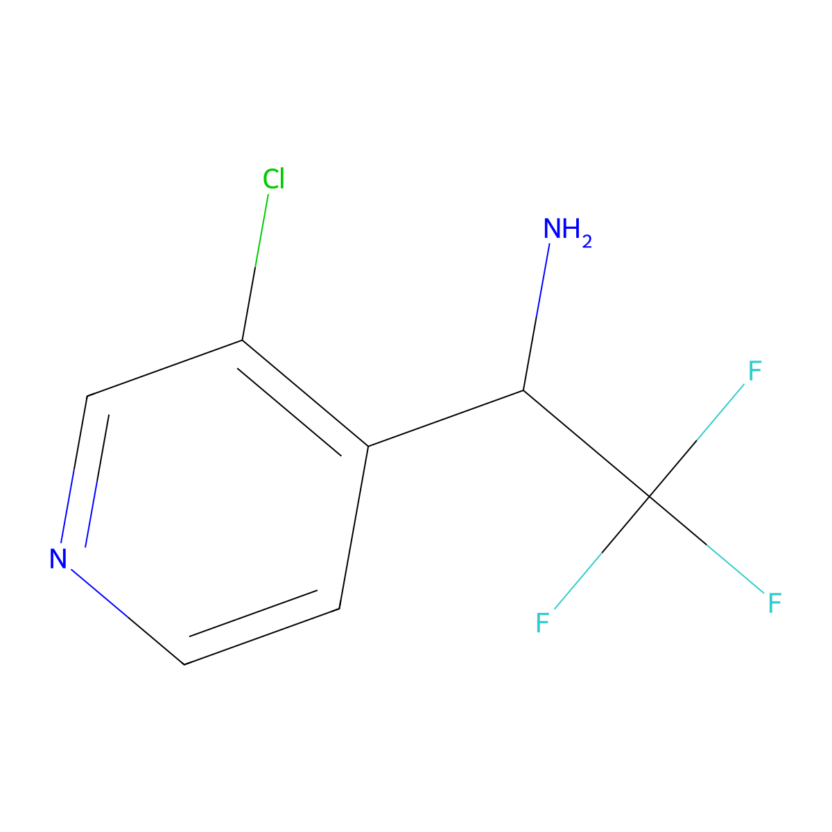 (S)-1-(3-Chloropyridin-4-YL)-2,2,2-trifluoroethan-1-amine molecular structure, CAS 1212929-33-3