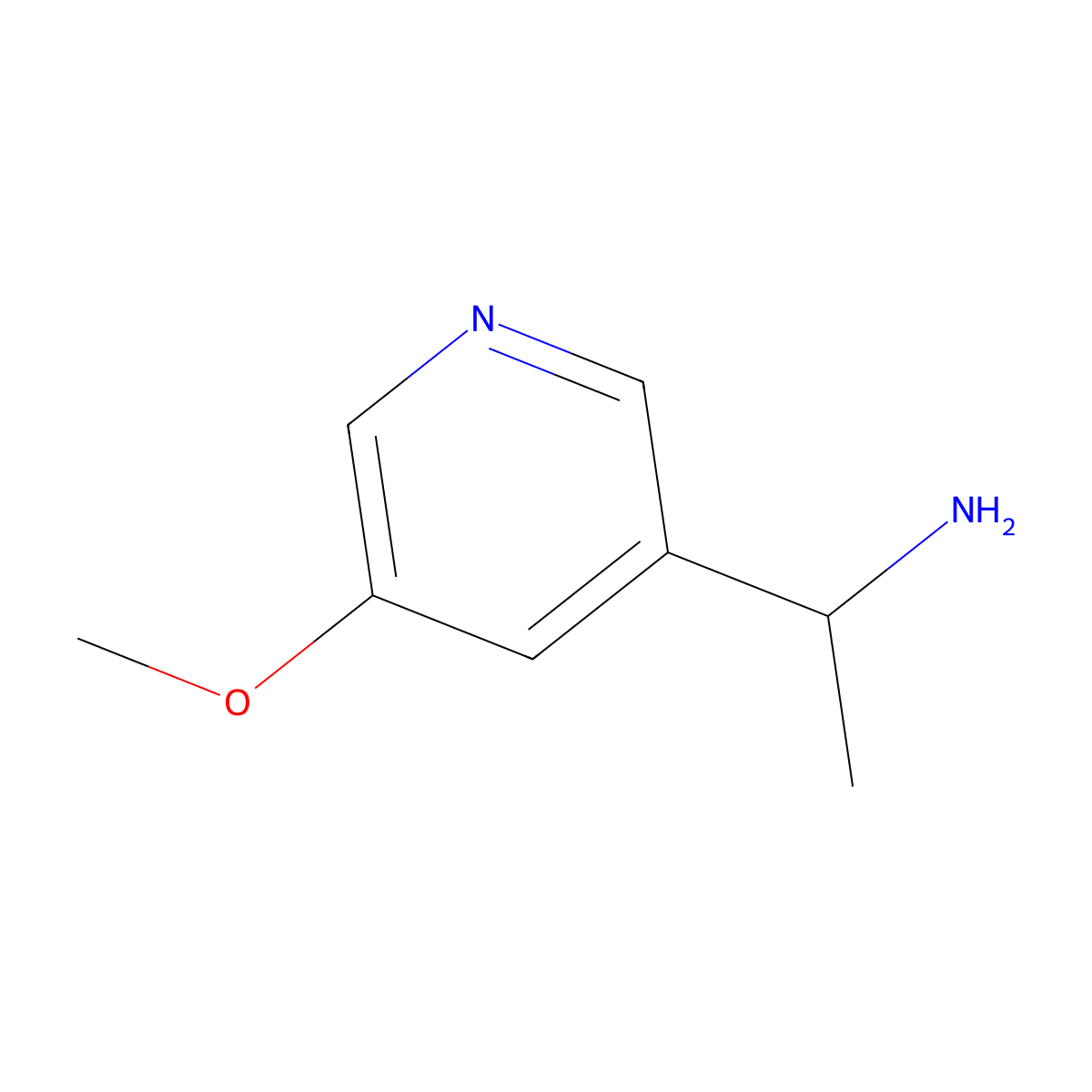 (S)-1-(5-methoxypyridin-3-yl)ethan-1-amine molecular structure, CAS 1212929-55-9