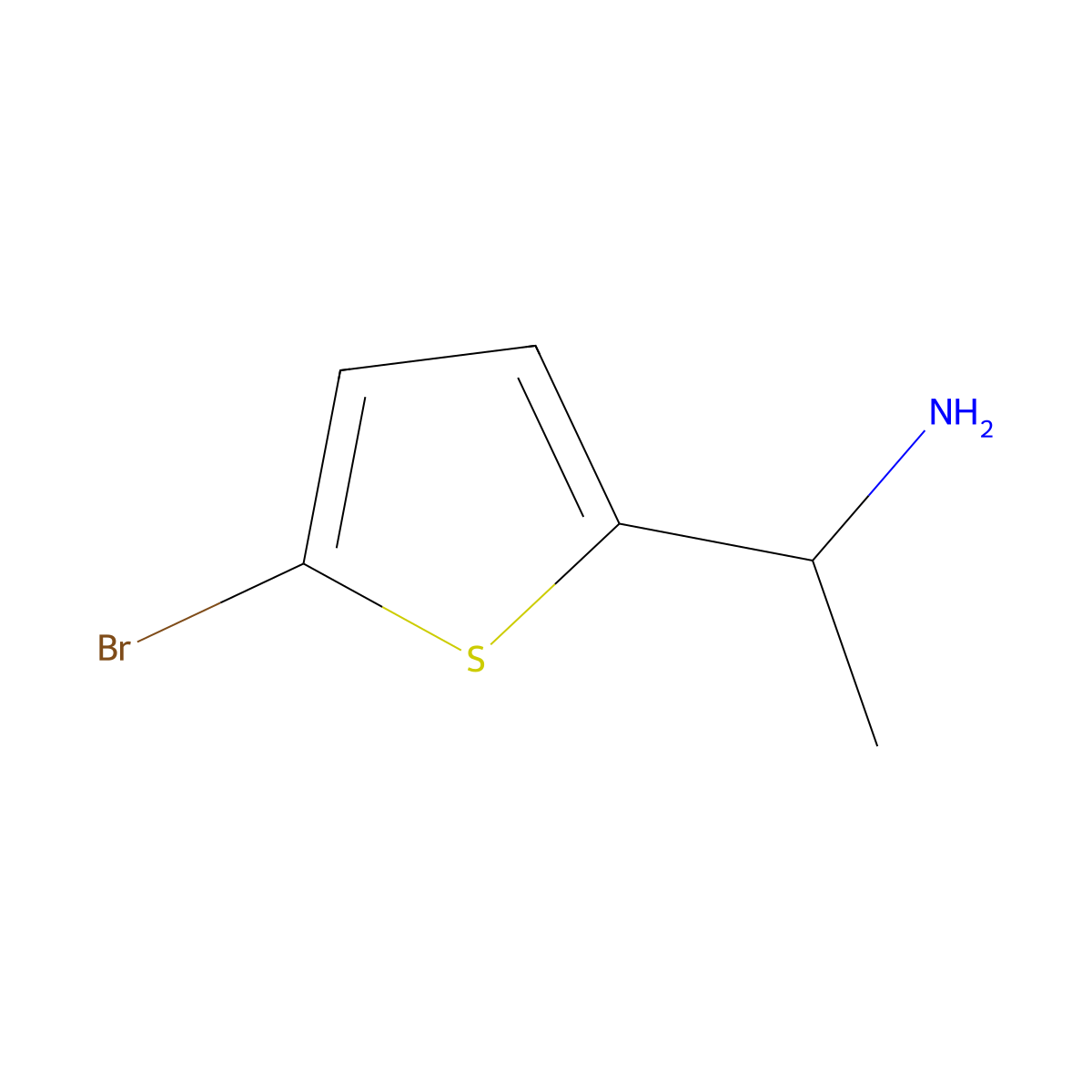 (1S)-1-(5-bromothiophen-2-yl)ethan-1-amine molecular structure, CAS 1212930-29-4