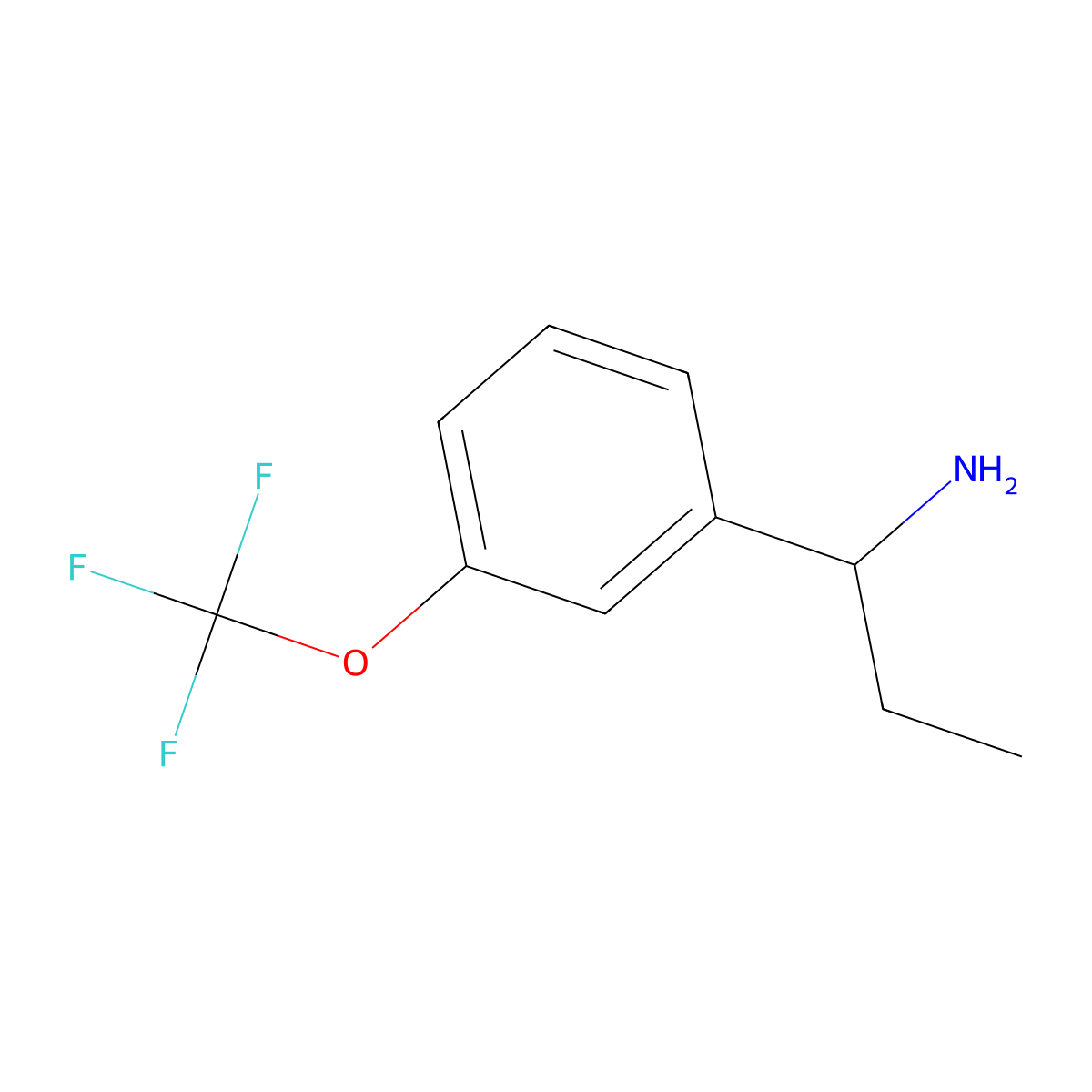 (R)-1-(3-(Trifluoromethoxy)phenyl)propan-1-amine molecular structure, CAS 1212933-09-9