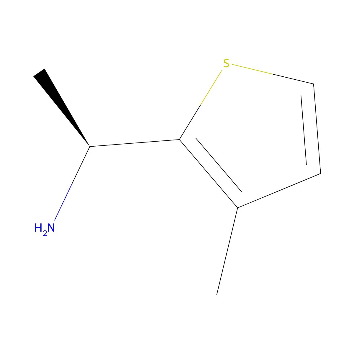 (1S)-1-(3-methylthiophen-2-yl)ethan-1-amine molecular structure, CAS 1212933-71-5