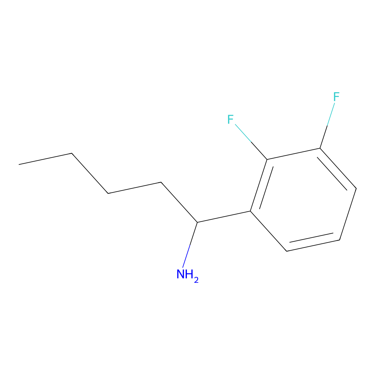 (S)-1-(2,3-Difluorophenyl)pentan-1-amine molecular structure, CAS 1212933-98-6