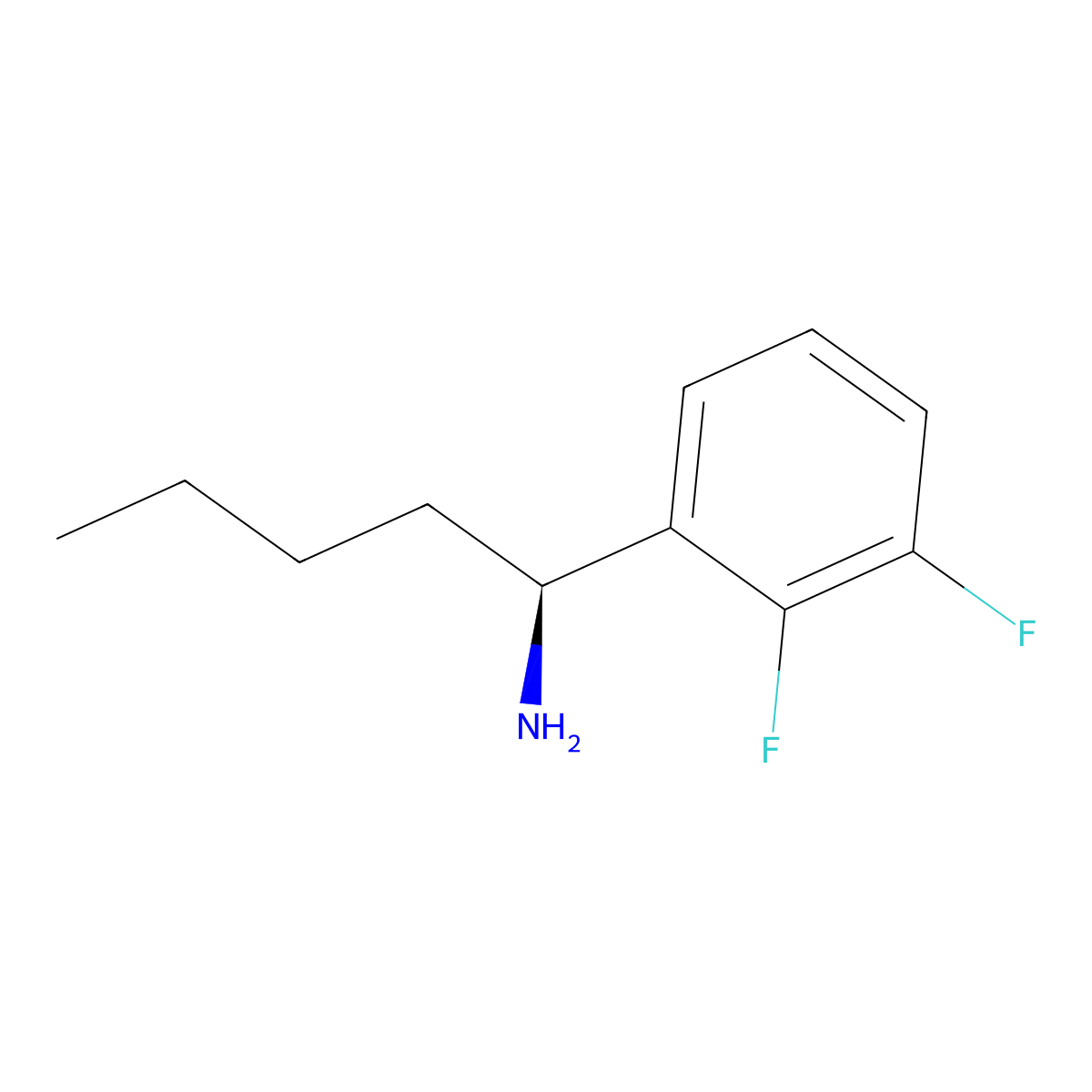 (S)-1-(2,3-Difluorophenyl)pentan-1-amine molecular structure, CAS 1212933-98-6