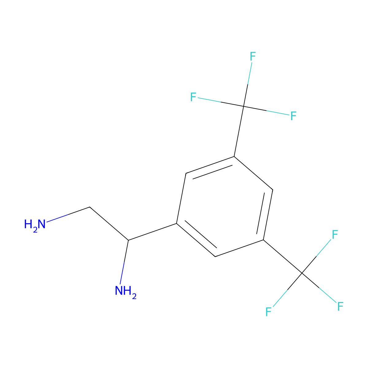 (1S)-1-[3,5-Bis(trifluoromethyl)phenyl]ethane-1,2-diamine molecular structure, CAS 1212934-21-8