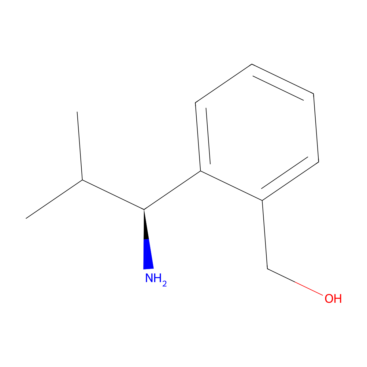 (S)-(2-(1-Amino-2-methylpropyl)phenyl)methanol molecular structure, CAS 1212934-43-4