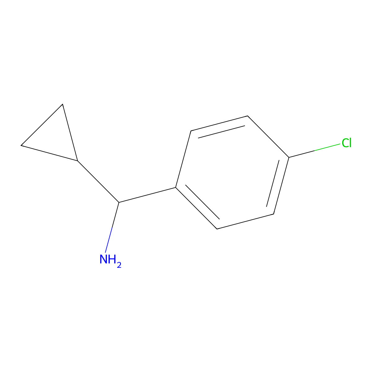 (R)-(4-chlorophenyl)(cyclopropyl)methanamine molecular structure, CAS 1212934-73-0