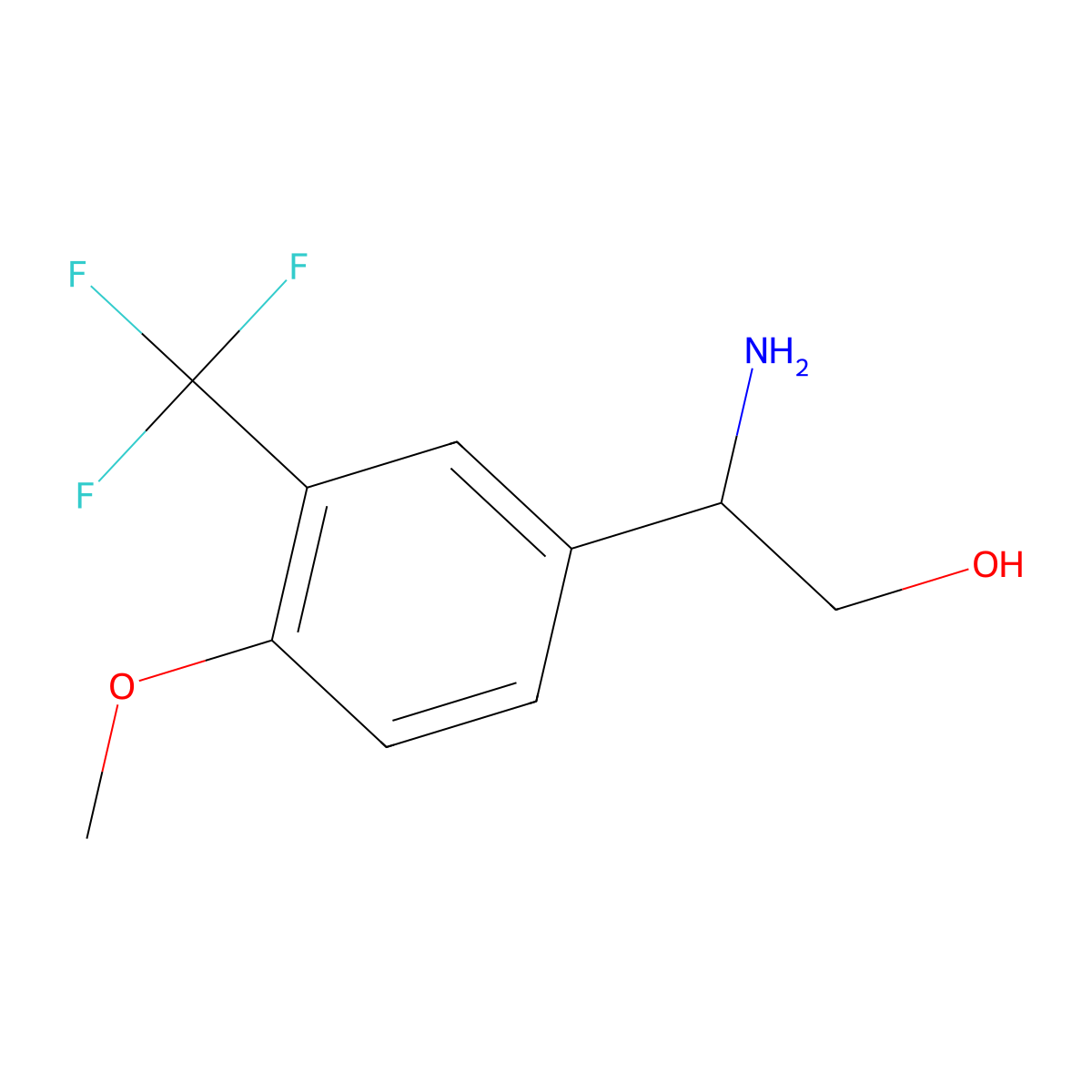 (r)-2-Amino-2-(4-methoxy-3-(trifluoromethyl)phenyl)ethan-1-ol molecular structure, CAS 1212934-84-3