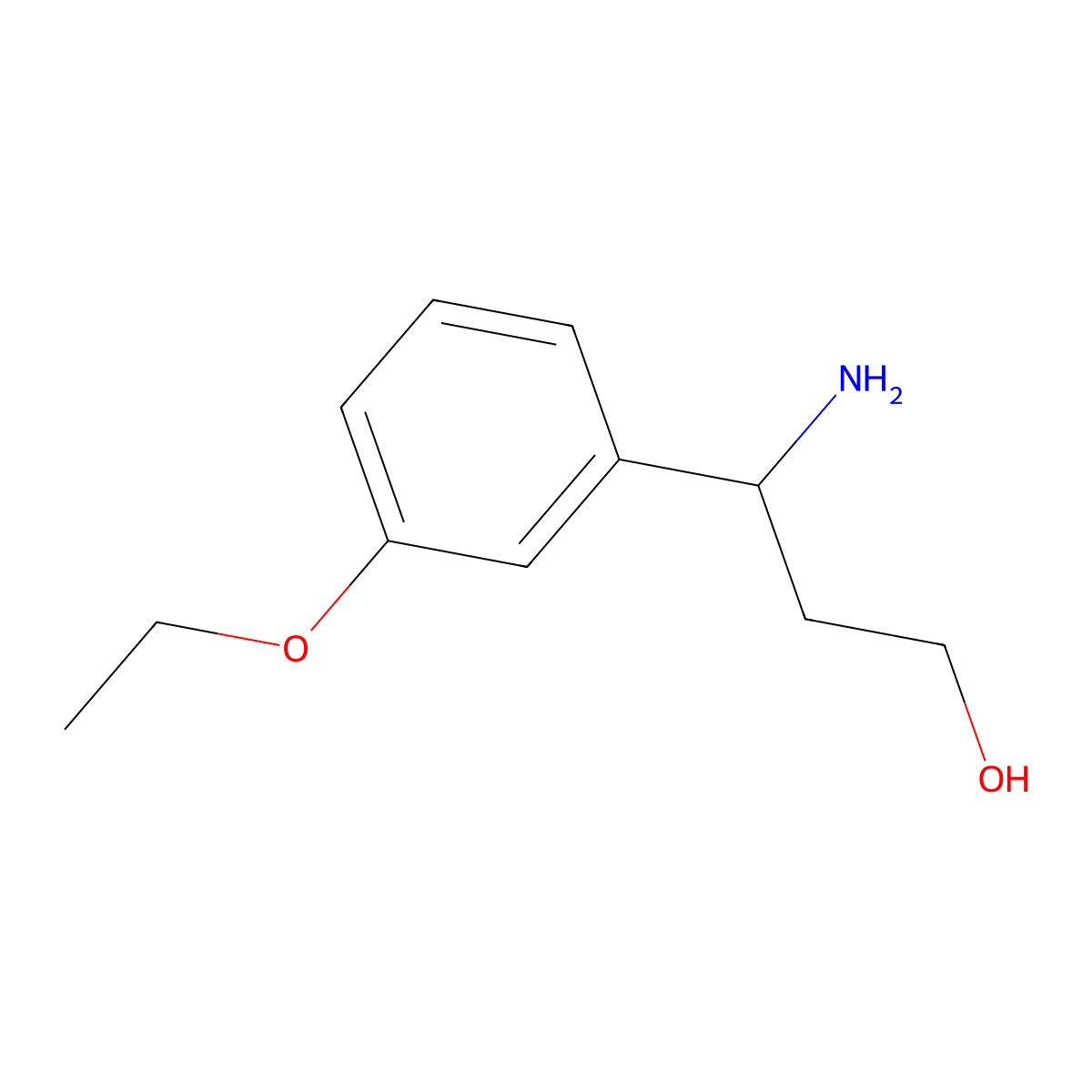 (3S)-3-amino-3-(3-ethoxyphenyl)propan-1-ol molecular structure, CAS 1212934-85-4