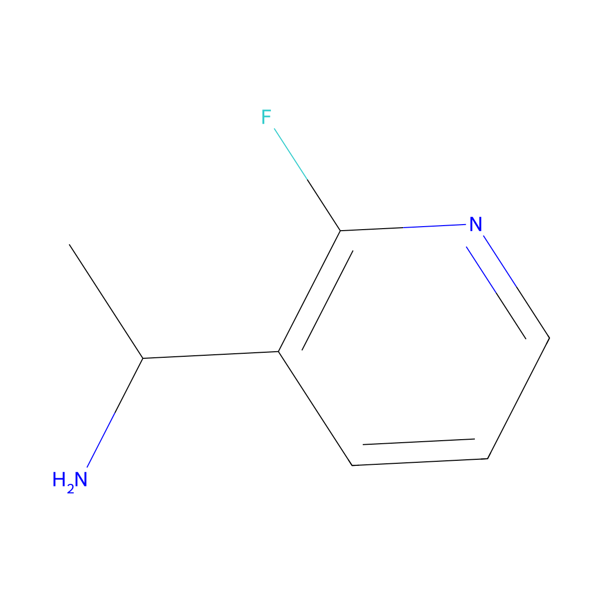 (1R)-1-(2-fluoropyridin-3-yl)ethan-1-amine molecular structure, CAS 1212940-29-8