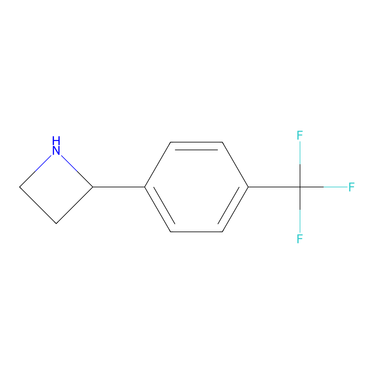 (R)-2-(4-(Trifluoromethyl)phenyl)azetidine molecular structure, CAS 1212940-80-1