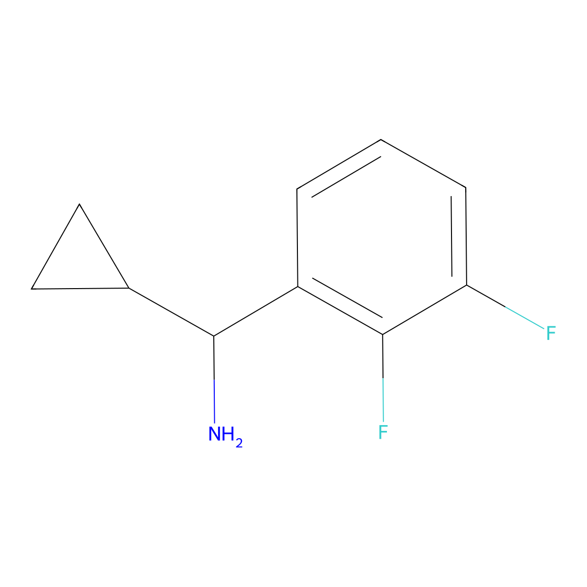 (S)-cyclopropyl(2,3-difluorophenyl)methanamine molecular structure, CAS 1212941-15-5