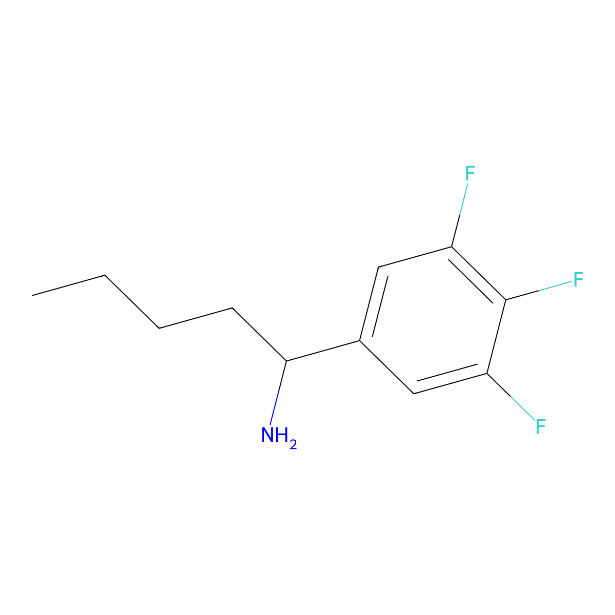 (R)-1-(3,4,5-Trifluorophenyl)pentan-1-amine molecular structure, CAS 1212941-68-8