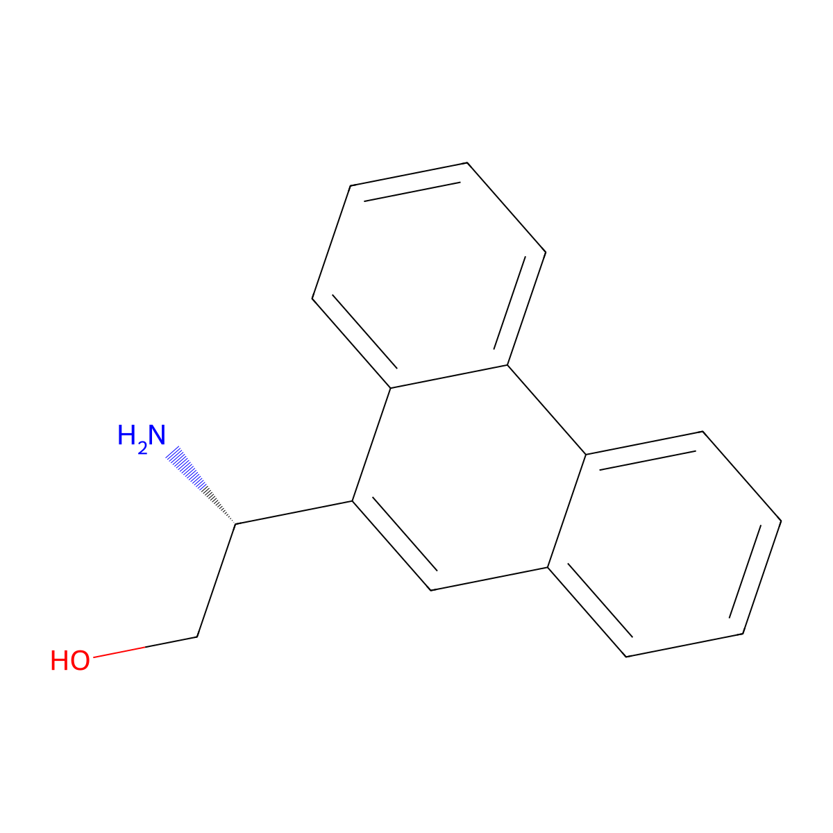 (R)-2-Amino-2-(phenanthren-9-yl)ethan-1-ol molecular structure, CAS 1212946-34-3