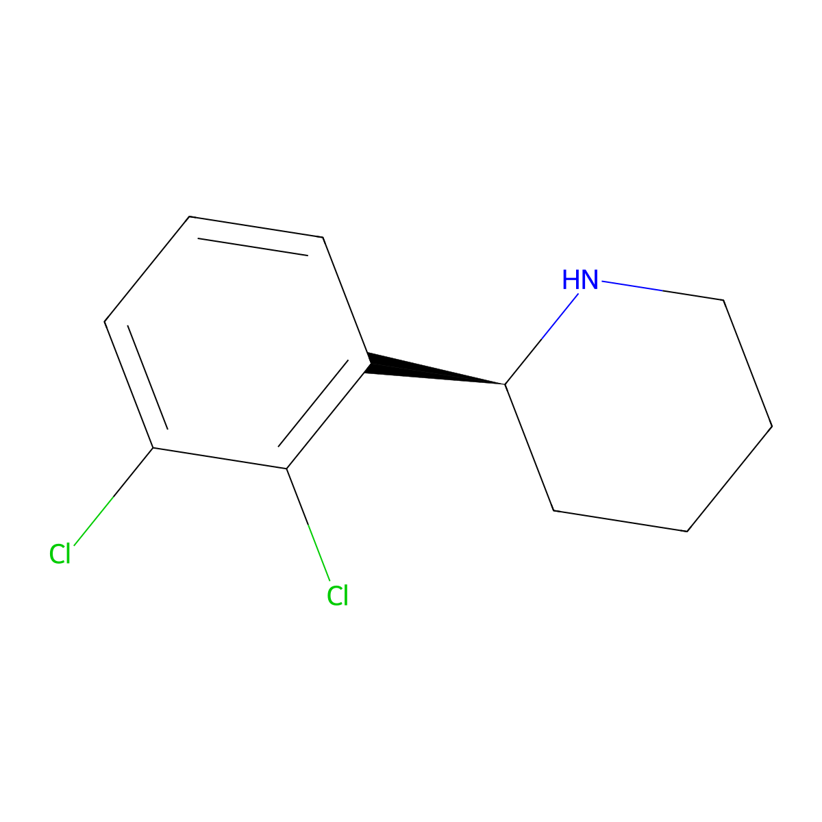 (S)-2-(2,3-Dichlorophenyl)piperidine molecular structure, CAS 1212946-67-2