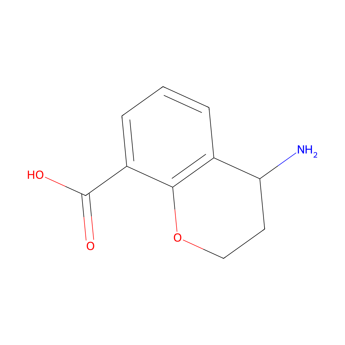 (R)-4-Aminochroman-8-carboxylic acid molecular structure, CAS 1212947-36-8