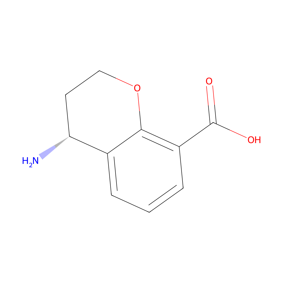 (R)-4-Aminochroman-8-carboxylic acid molecular structure, CAS 1212947-36-8