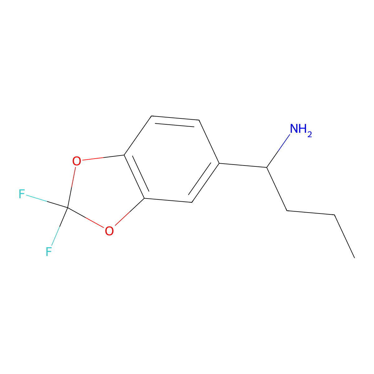 (R)-1-(2,2-difluorobenzo[d][1,3]dioxol-5-yl)butan-1-amine molecular structure, CAS 1212951-36-4