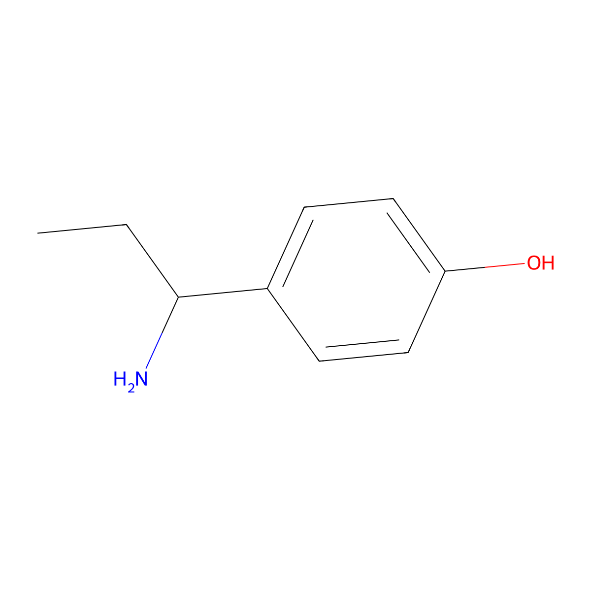 (R)-4-(1-Aminopropyl)phenol molecular structure, CAS 1212953-31-5
