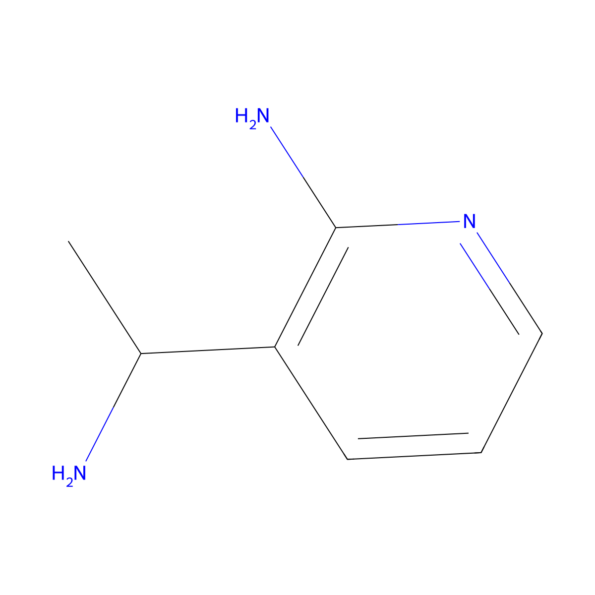 3-[(1R)-1-aminoethyl]pyridin-2-amine molecular structure, CAS 1212953-36-0