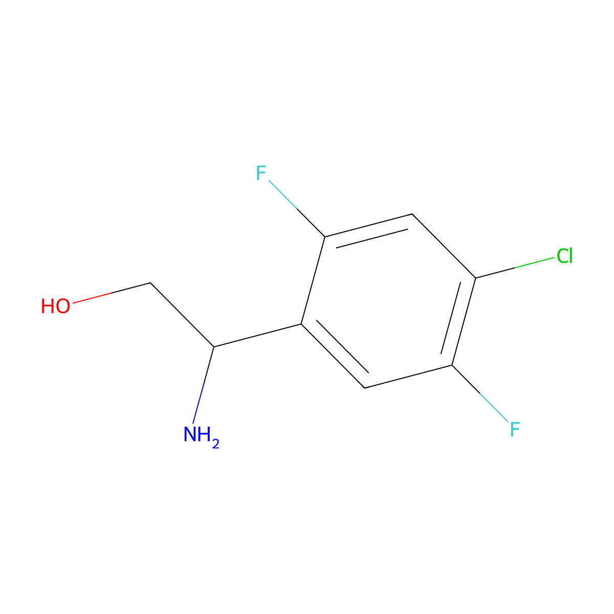 (r)-2-Amino-2-(4-chloro-2,5-difluorophenyl)ethan-1-ol molecular structure, CAS 1212955-77-5