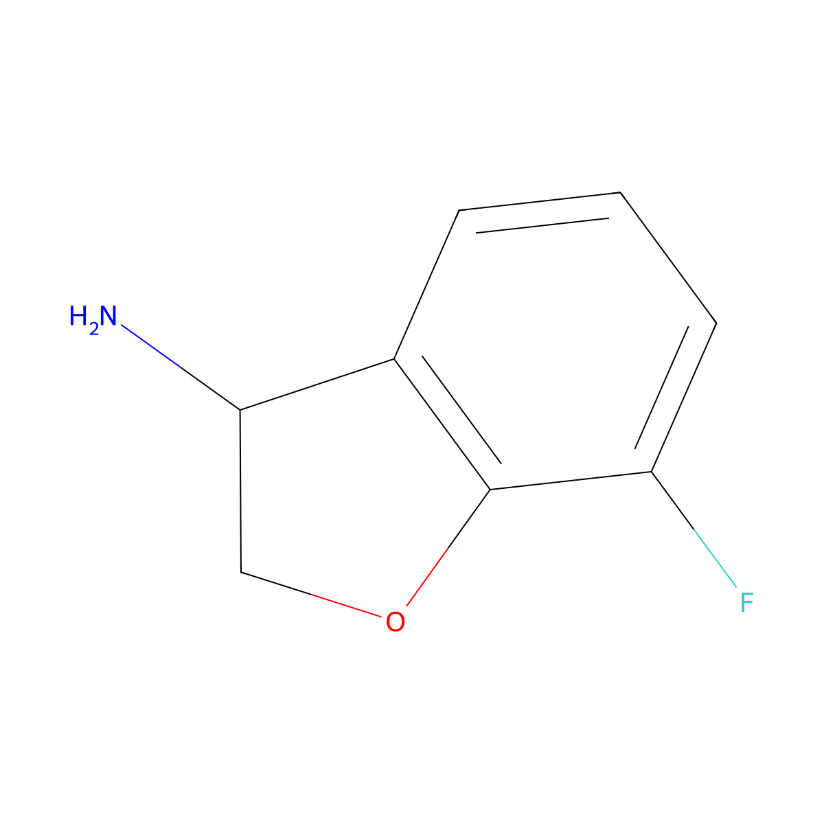 (R)-7-Fluoro-2,3-dihydrobenzofuran-3-amine molecular structure, CAS 1212960-33-2