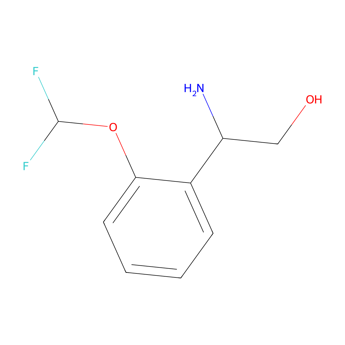 (2S)-2-Amino-2-[2-(difluoromethoxy)phenyl]ethan-1-OL molecular structure, CAS 1212960-38-7