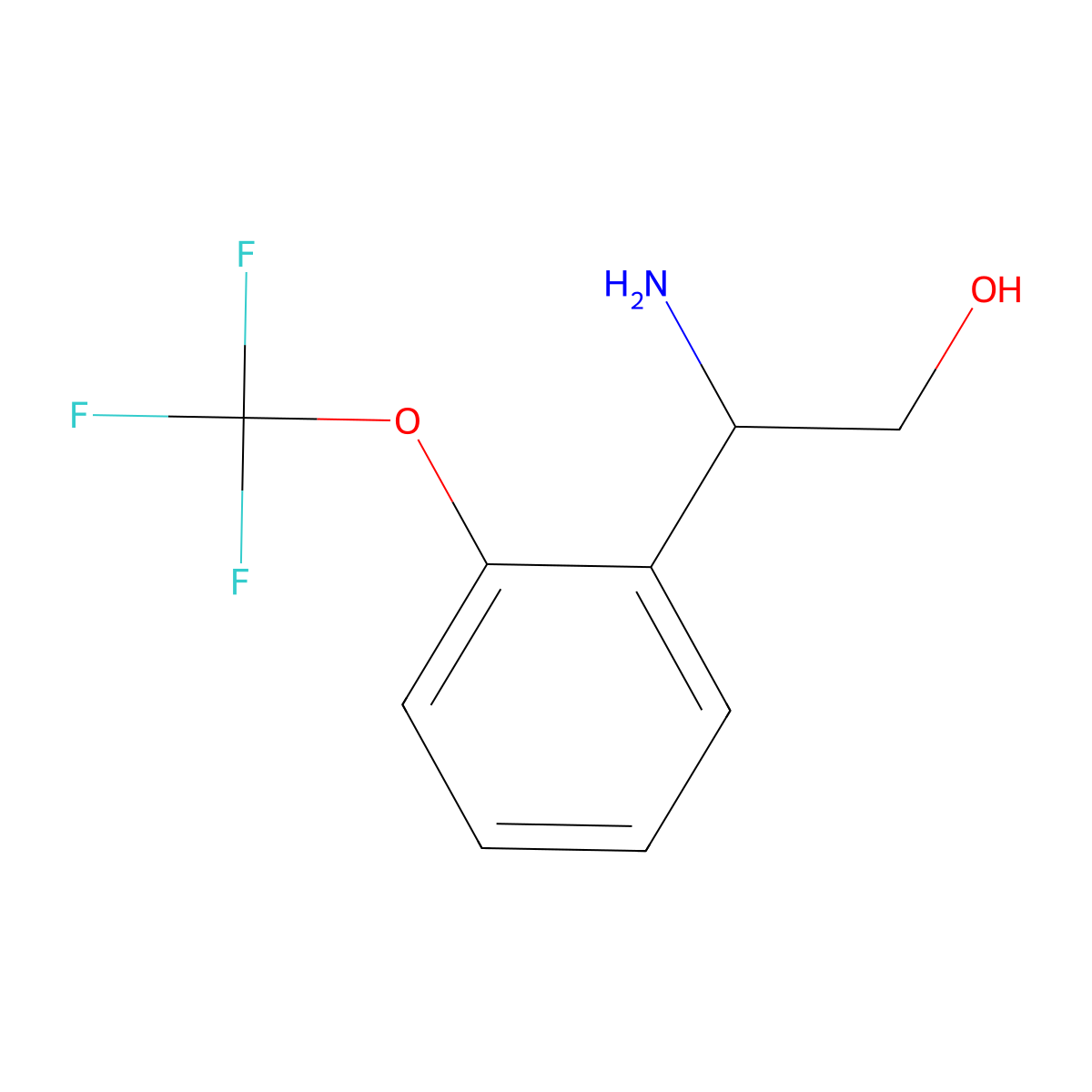 (s)-2-Amino-2-(2-(trifluoromethoxy)phenyl)ethan-1-ol molecular structure, CAS 1212964-05-0