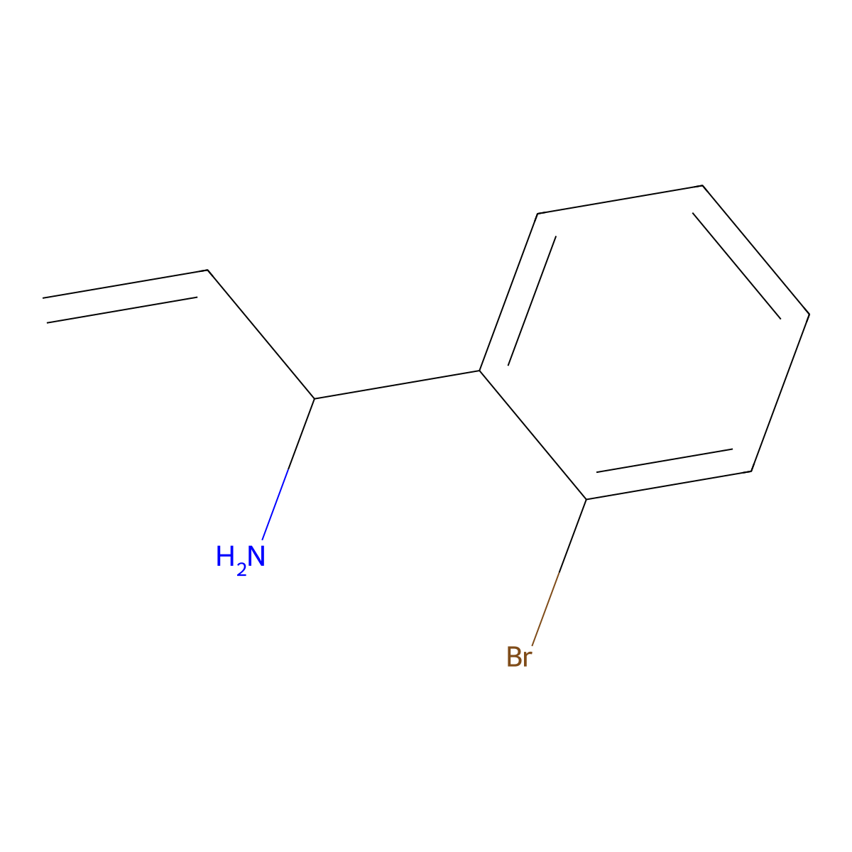 (1R)-1-(2-Bromophenyl)prop-2-enylamine molecular structure, CAS 1212965-12-2