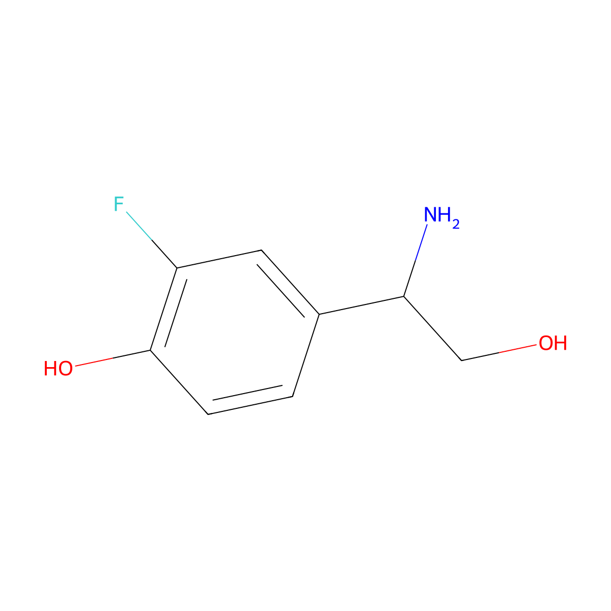 (s)-4-(1-Amino-2-hydroxyethyl)-2-fluorophenol molecular structure, CAS 1212965-95-1