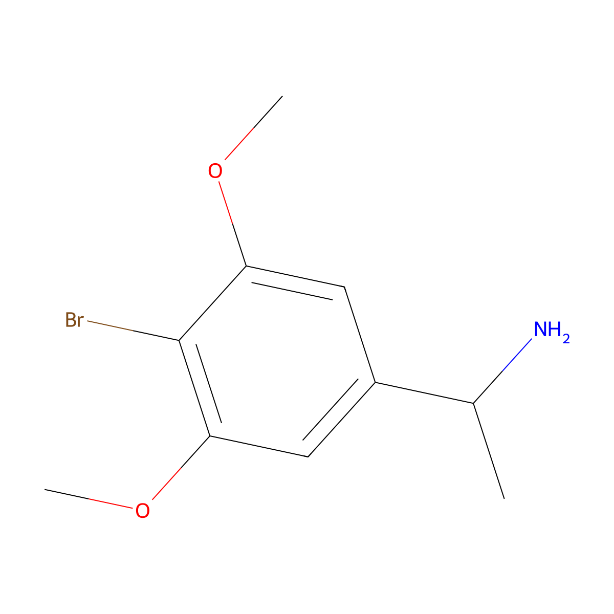 (1r)-1-(4-Bromo-3,5-dimethoxyphenyl)ethan-1-amine molecular structure, CAS 1212966-54-5